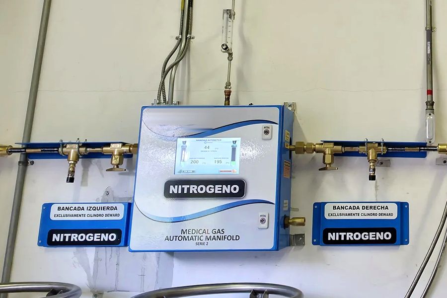 Manifold automático de nitrógeno para termos